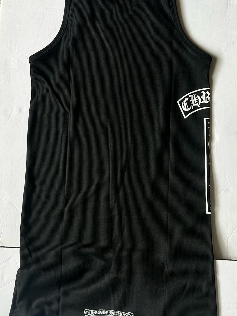Chrome Hearts Women’s Black Graphic Logo Sundress Size M Round Neck Wide Strap